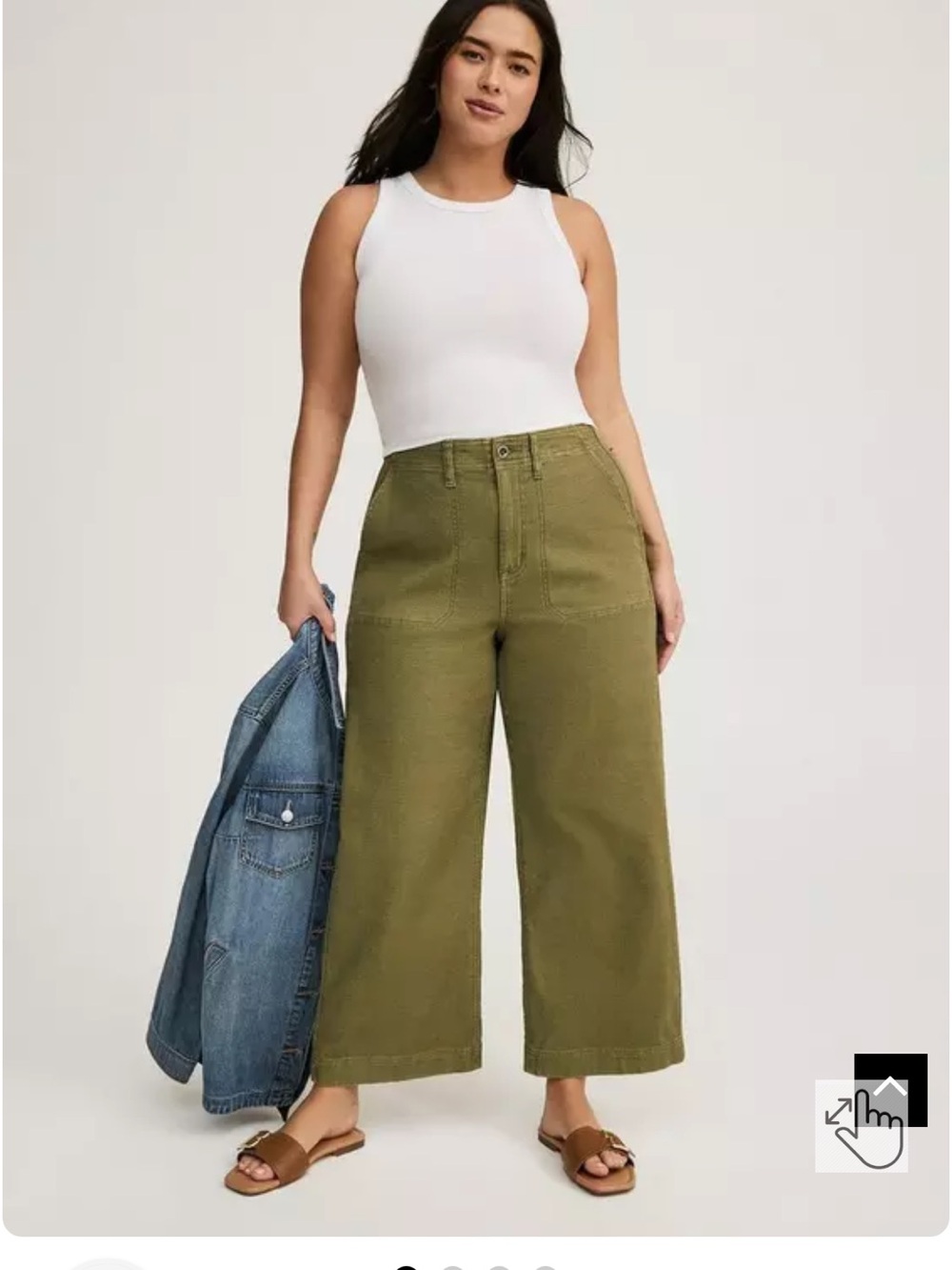 torrid Olive Green Utility-Style High-Rise Pants